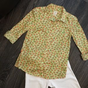GAP Neon Floral Button Up
